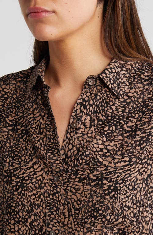 Shop Rails Josephine Animal Print Button-up Shirt In Desert Lynx