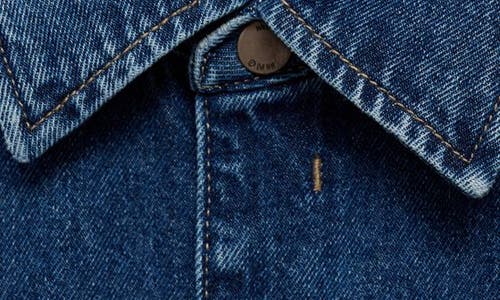 Mango Denim Overshirt In Medium Blue