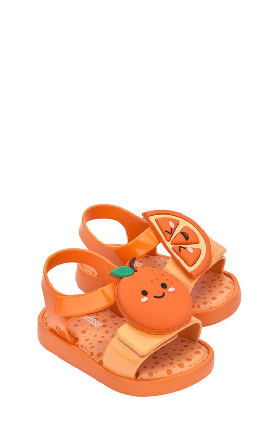 Mini Melissa Kids' Jump Fruitland Jelly Sandal In Orange