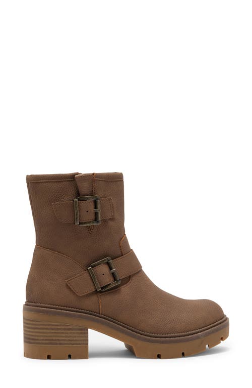 B O C By Børn Monika Platform Moto Bootie In Taupe Nubuck