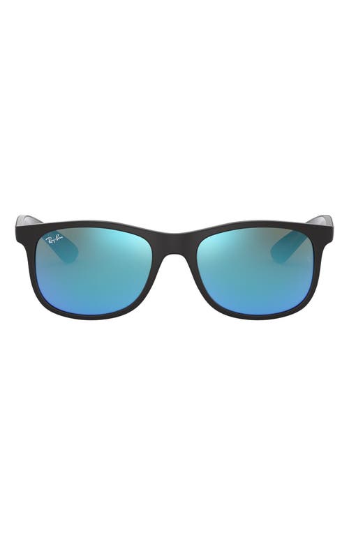 Ray Ban Ray-ban Junior 48mm Wayfarer Sunglasses In Black/blue Mirror