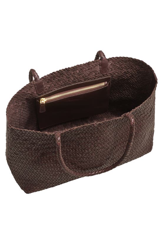 Madewell Handwoven Leather Tote In Coffee Bean