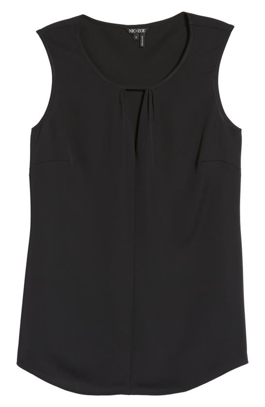 Nic + Zoe Easy Keyhole Tank Top In Black Onyx