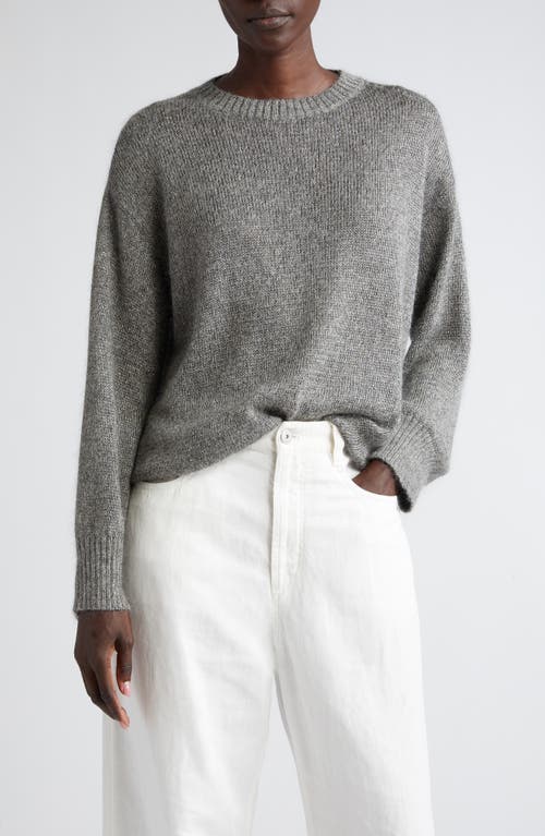 Brunello Cucinelli Metallic Crewneck Sweater In Grey/dark Grey