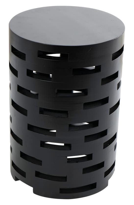 Vivian Lune Home Contemporary Wood Accent Table In Black