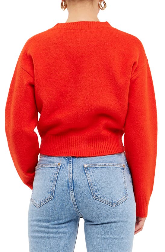 Shop Endless Rose Love Chenille Sweater In Orange