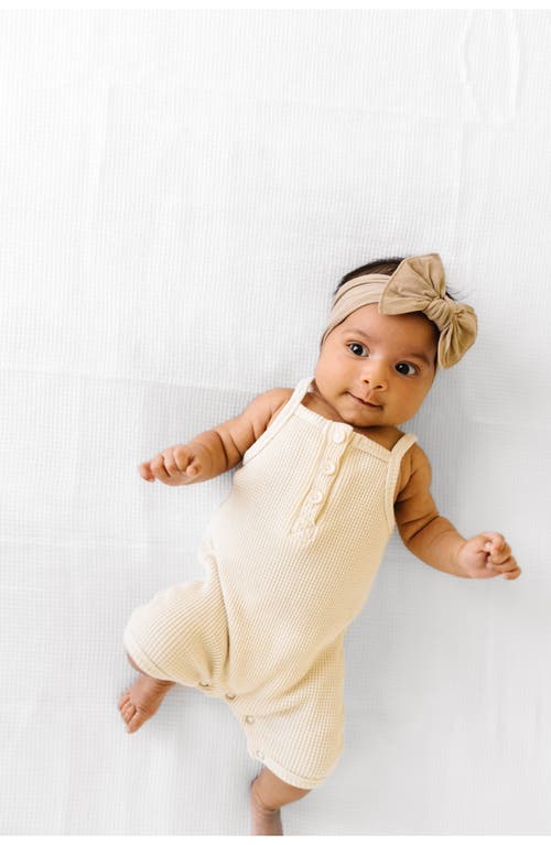 Baby Bling Bow Stretch Headband In Oak/sage/oatmeal