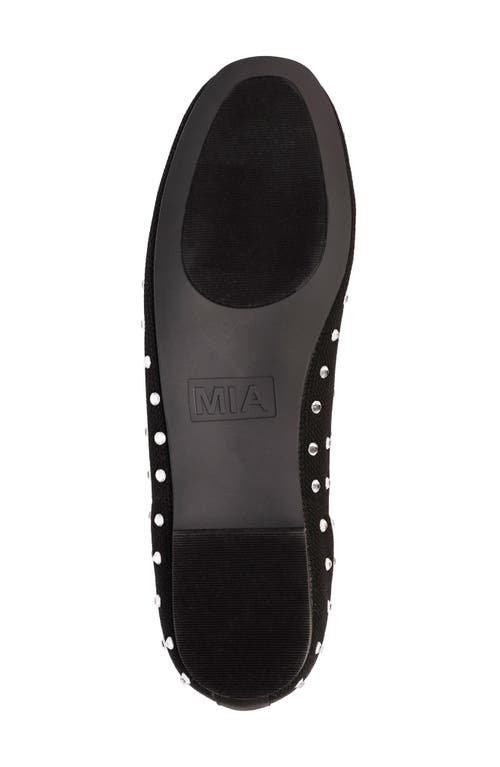 Mia Seema Womens Rhinestone Ribbed Knit Mary Janes In Black