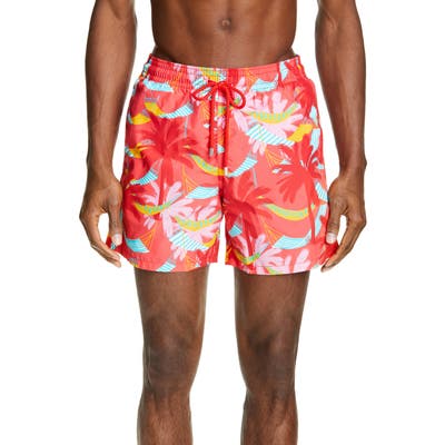 Vilebrequin Moorise Ibiza Swim Trunks, Red