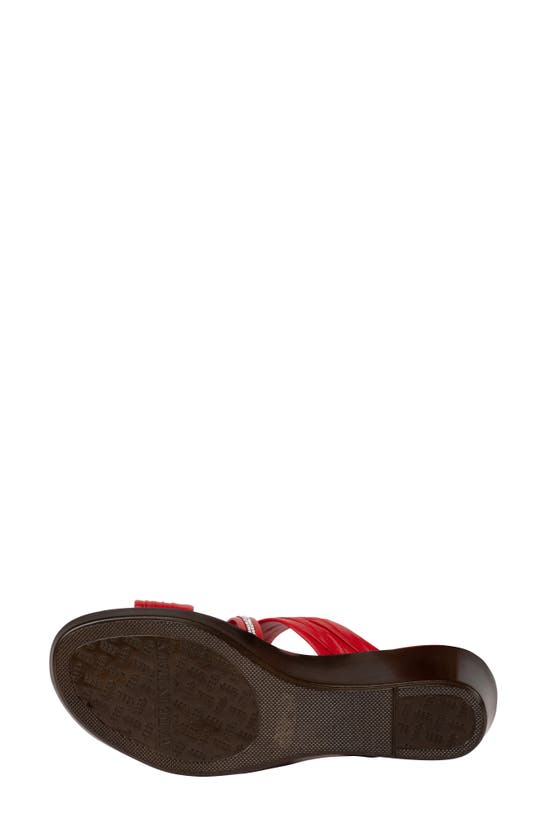 Shop Italian Shoemakers Hollis Wedge Slide Sandal In Red