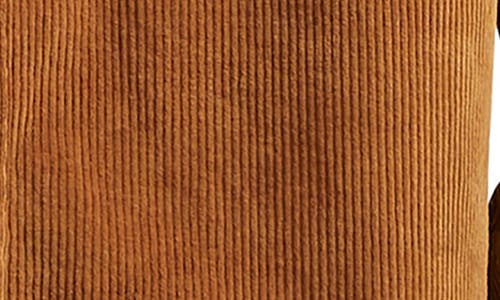 Shop Silver Jeans Co. Corduroy Shacket In Tobacco Brown