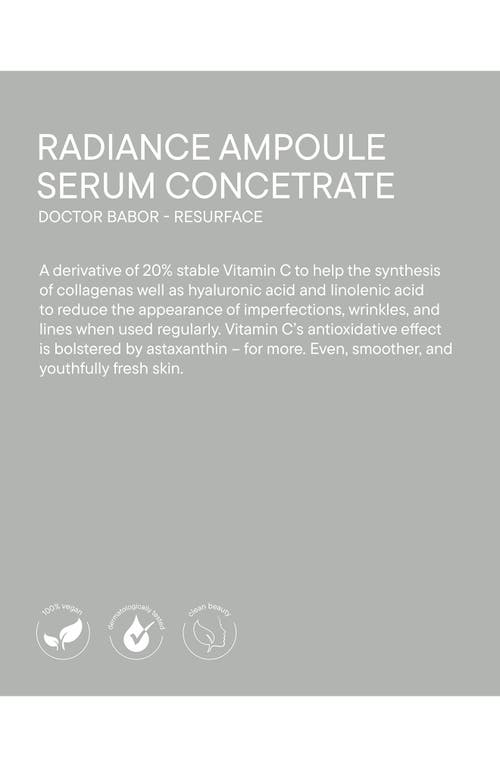 Babor Radiance Ampoule Serum Concentrate 7 X 0.06 Oz. In No Color
