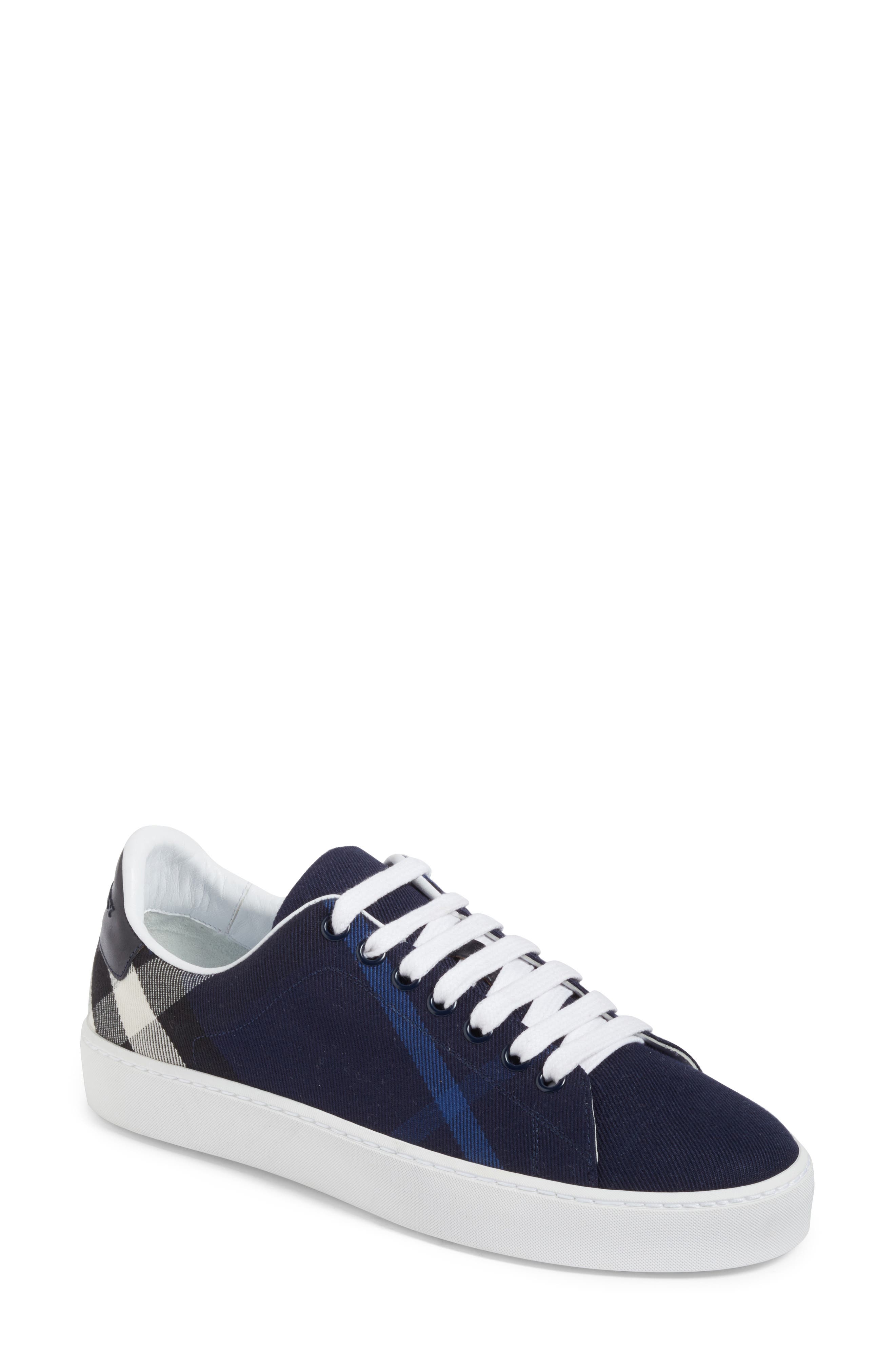 burberry women's check lace up sneakers