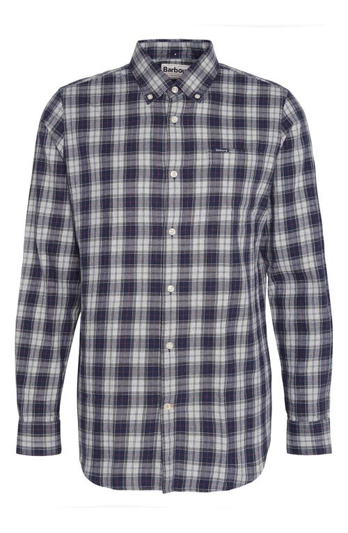 Shop Barbour Lanark Button-down Shirt In Blue Granite