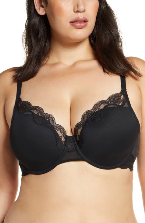 Curvy Couture Womens Lace and Shine T-Shirt Bra : : Clothing,  Shoes & Accessories