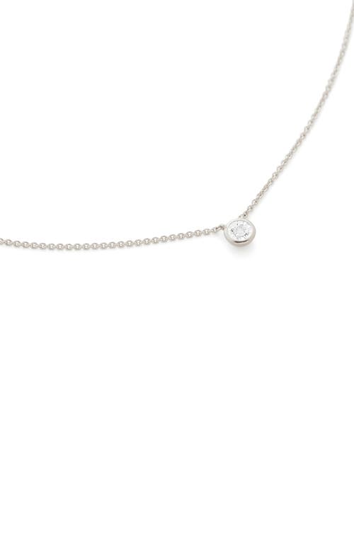 Monica Vinader Essential Diamond Necklace in Silver at Nordstrom