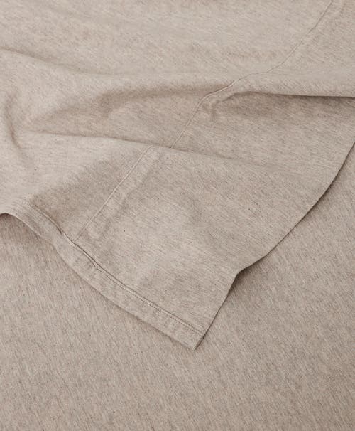 Pact Organic Favorite Tee Jersey Flat Sheet In Wheat Heather