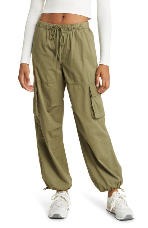 Cargo Pants Women High Waisted Lightweigh Casual Work Pants  6 Pockets Wide Leg Combat Military Trousers Khaki Size US 8