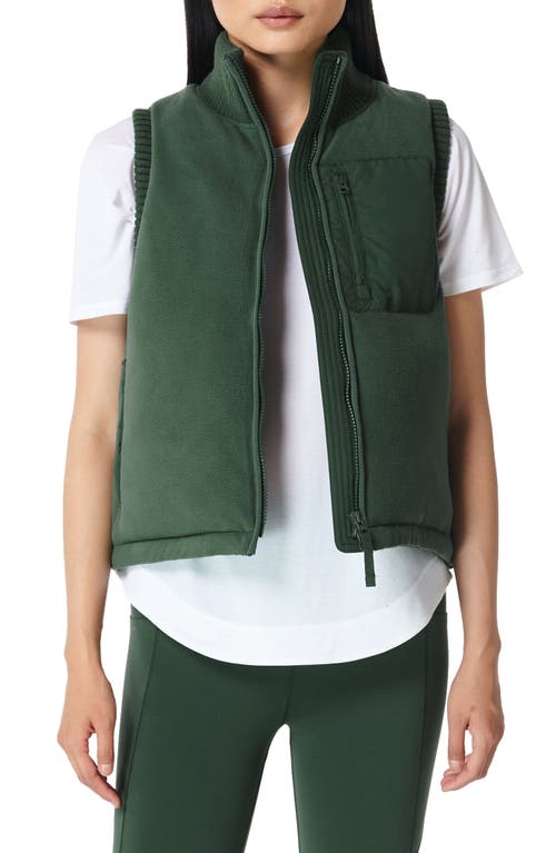 Sweaty Betty Venture Padded Fleece Vest Trek Green at Nordstrom, Regular