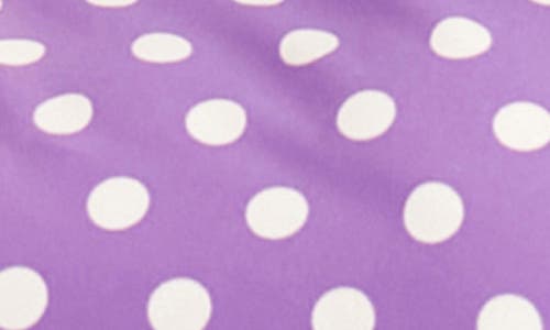 Shop London Times Polka Dot Fit & Flare Dress In Lilac/ivy