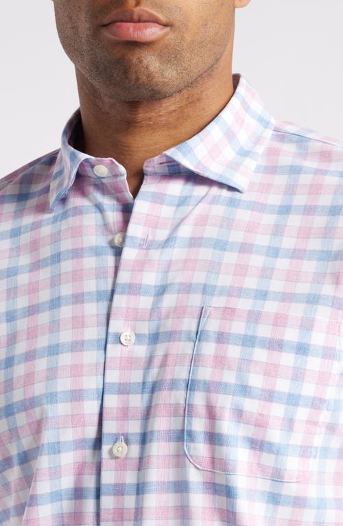 Shop Johnnie-o Mcarthur Check Performance Button-down Shirt In Navy