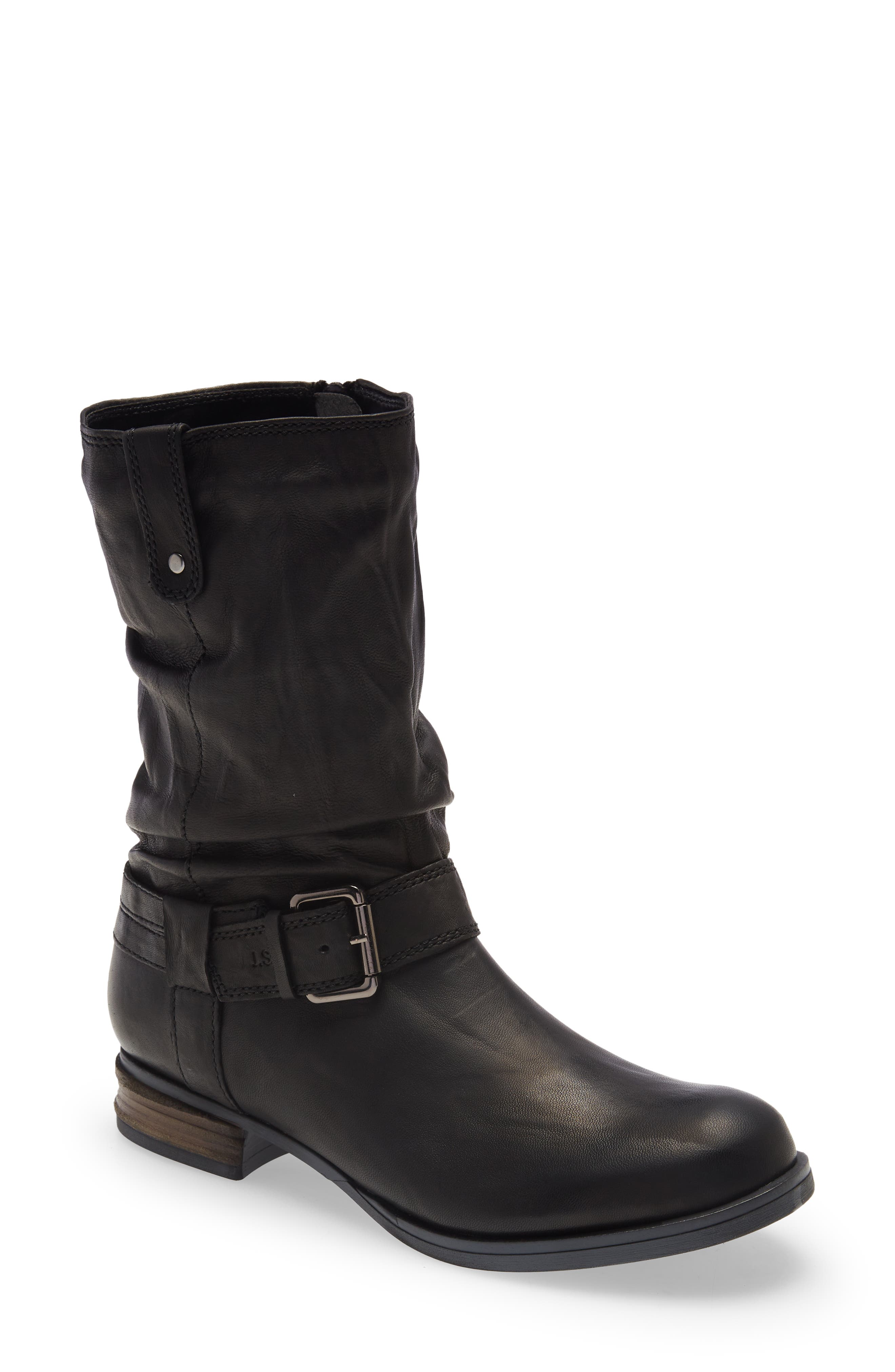 Details about   Josef Seibel Women Black Leather Square Toe Ankle Boots 