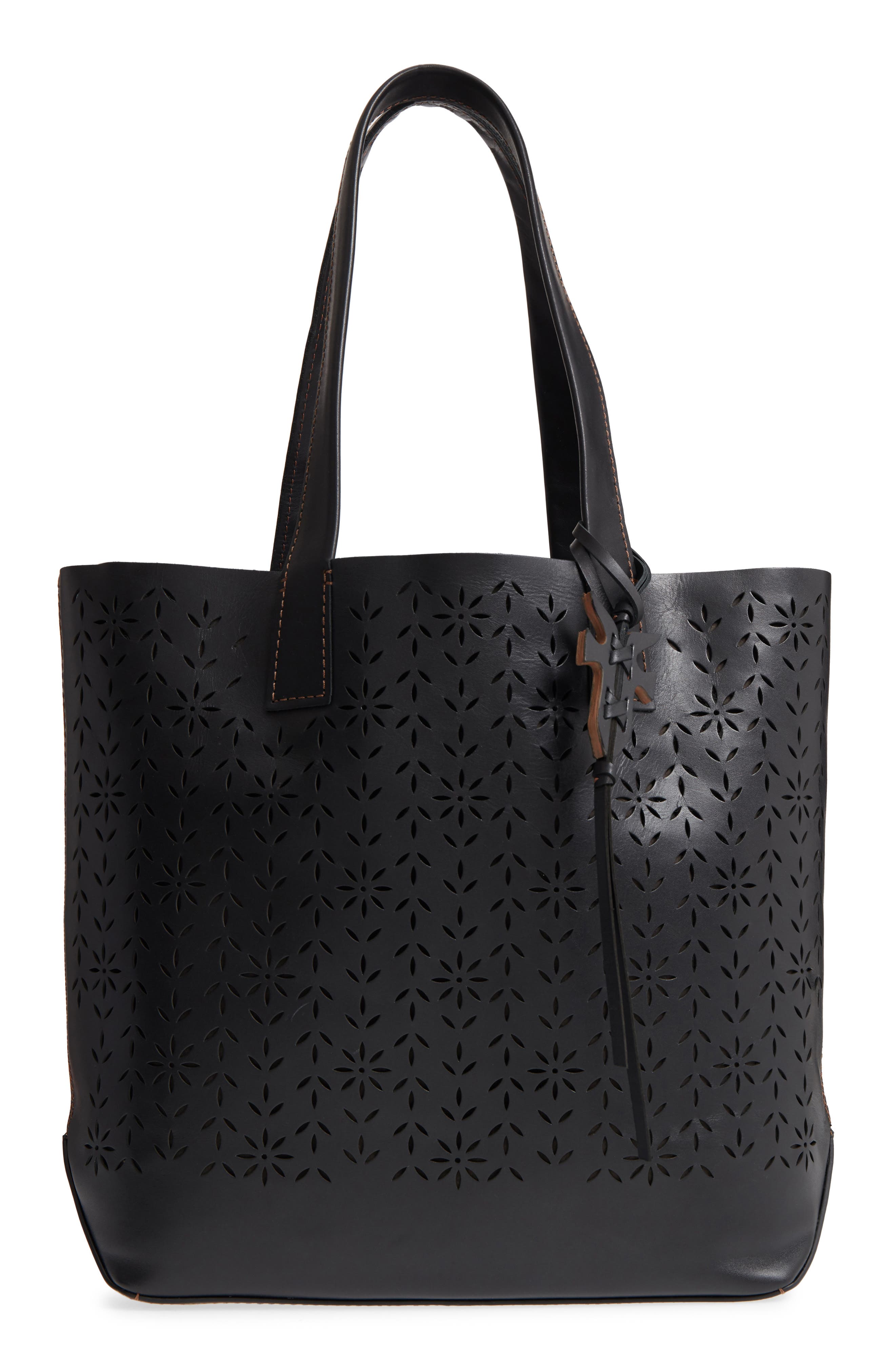 frye carson leather tote