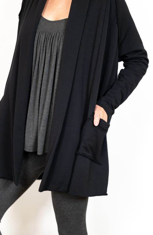 Jjwinks Soho Pocketed Fleece Sweater Jacket In Black