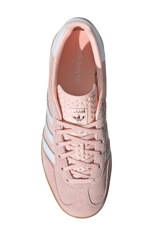 Shop Adidas Originals Adidas Gazelle Indoor Sneaker In Sandy Pink/white/gum