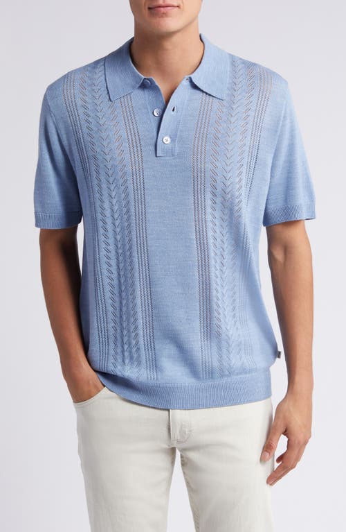 NN07 Thor Short Sleeve Wool Blend Polo Sweater at Nordstrom,