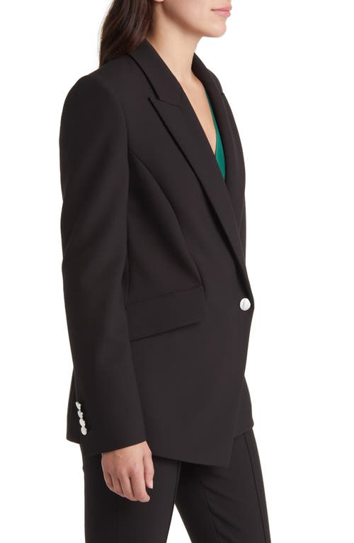 Hugo Boss Women's Regular-fit Jacket In Stretch Fabric With Asymmetric Front In Black