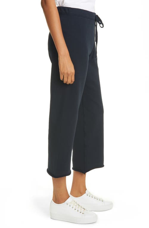 Frank & Eileen Cotton Wide Leg Crop Pants In British Royal Navy