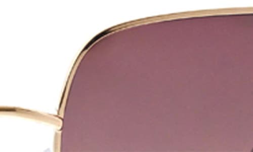 Shop Bcbg 57mm Oversize Metal Frame Sunglasses In Gold/purple