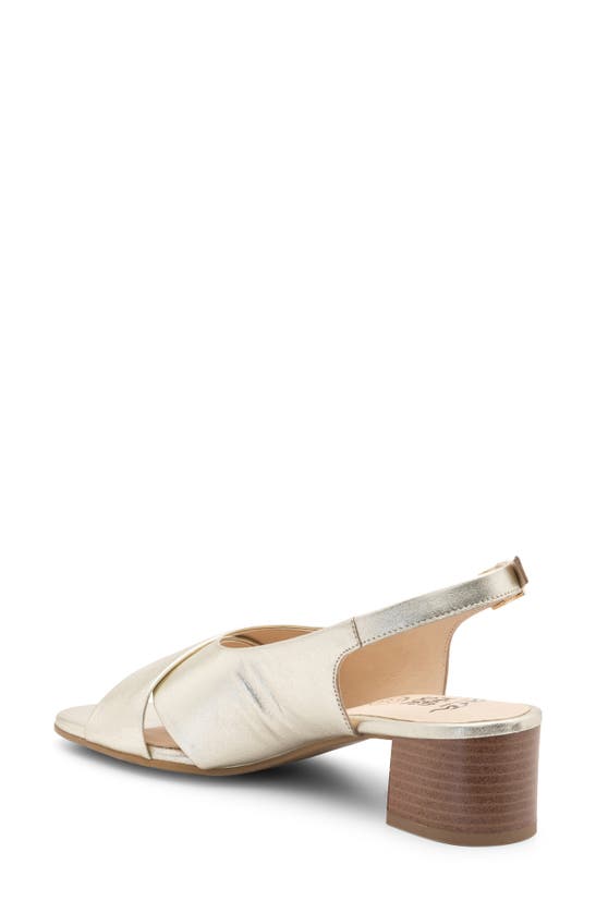 Ara Petunia Slingback Sandal In Platinum Metallic Calf