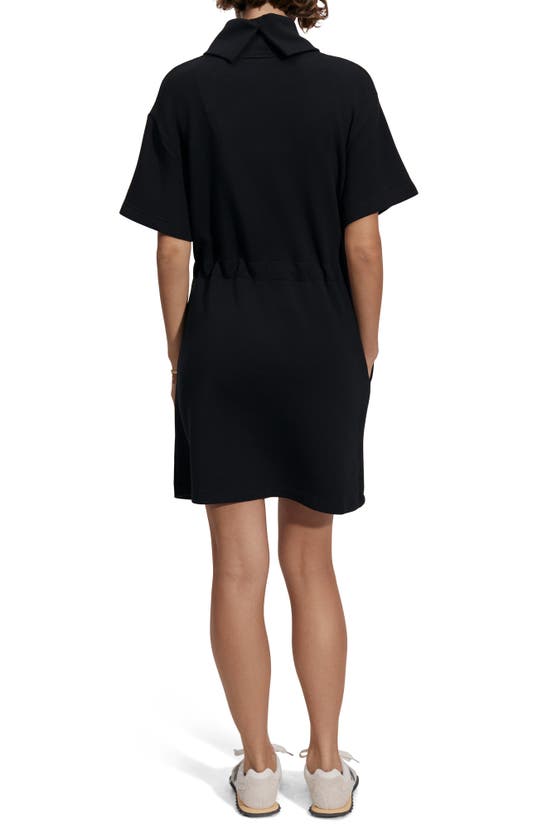 Shop Varley Sophie Mock Neck Minidress In Black