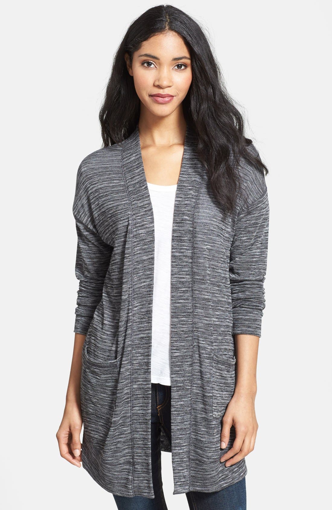 Caslon® Long Jersey Cardigan Nordstrom