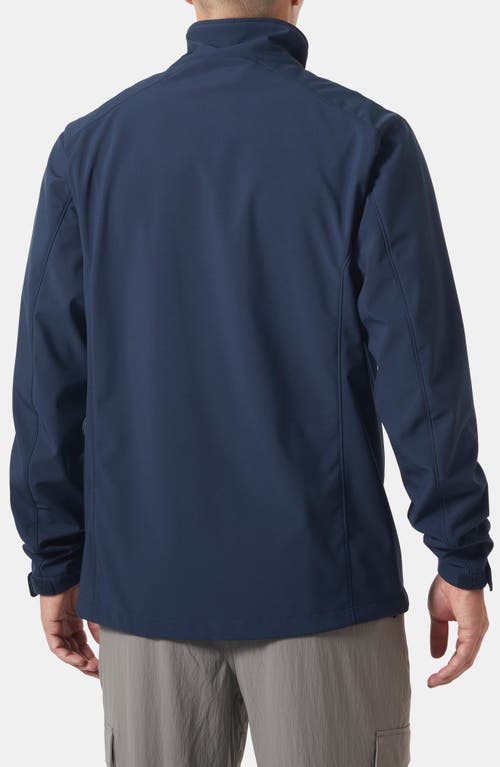 Shop Helly Hansen Paramount Water Resistant Softshell Jacket In Navy 597