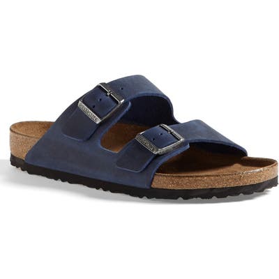Birkenstock Arizona Soft Slide Sandal,12.5 - Blue