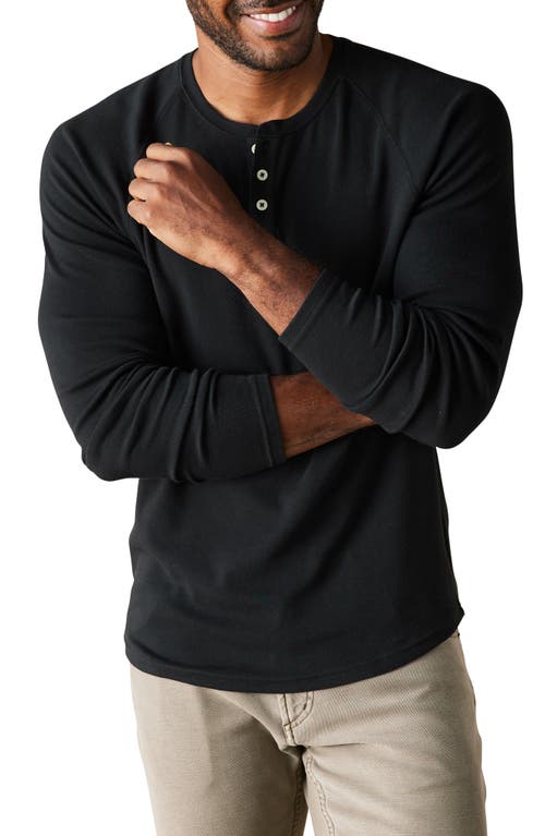 The Normal Brand Puremeso Henley In Black