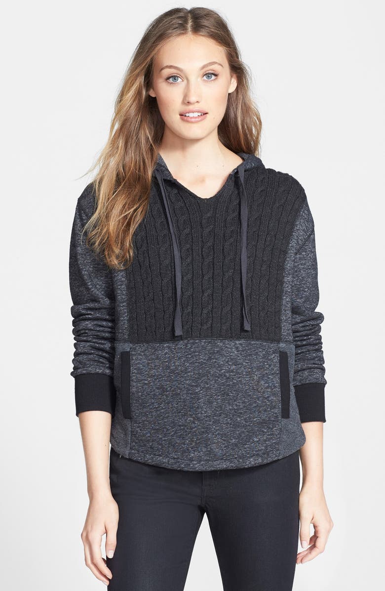 Sanctuary Cable Front Hoodie | Nordstrom