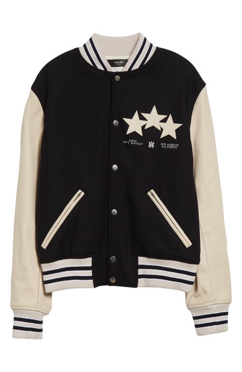 Amiri Logo-embroidered Bomber Jacket In Black