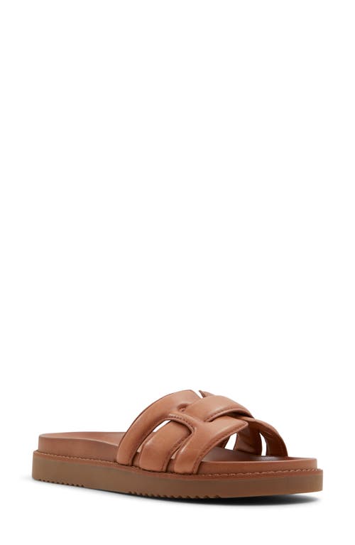 Wylalaendar Slide Sandal in Medium Brown