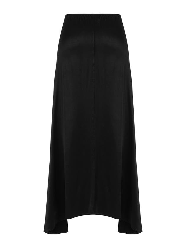 Shop Nocturne Asymmetrical Long Skirt In Black