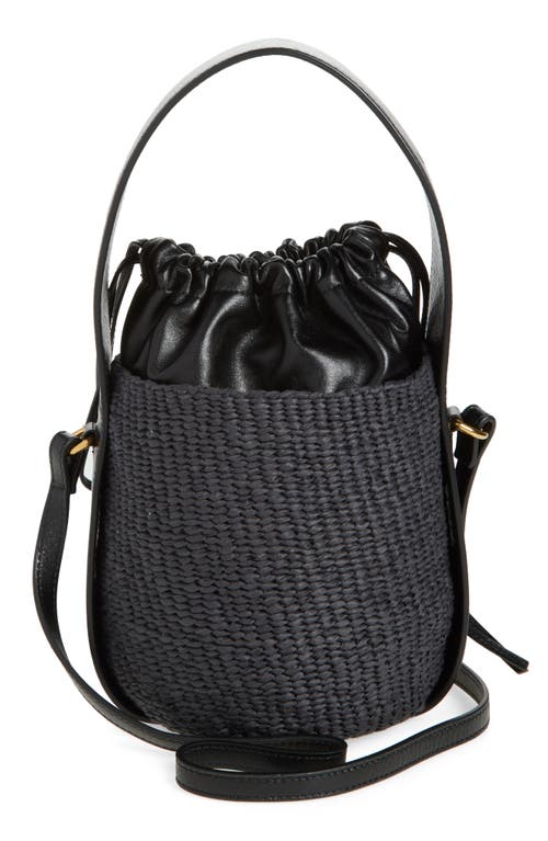 Shop Chloé Woody Basket Bucket Bag In 001 Black