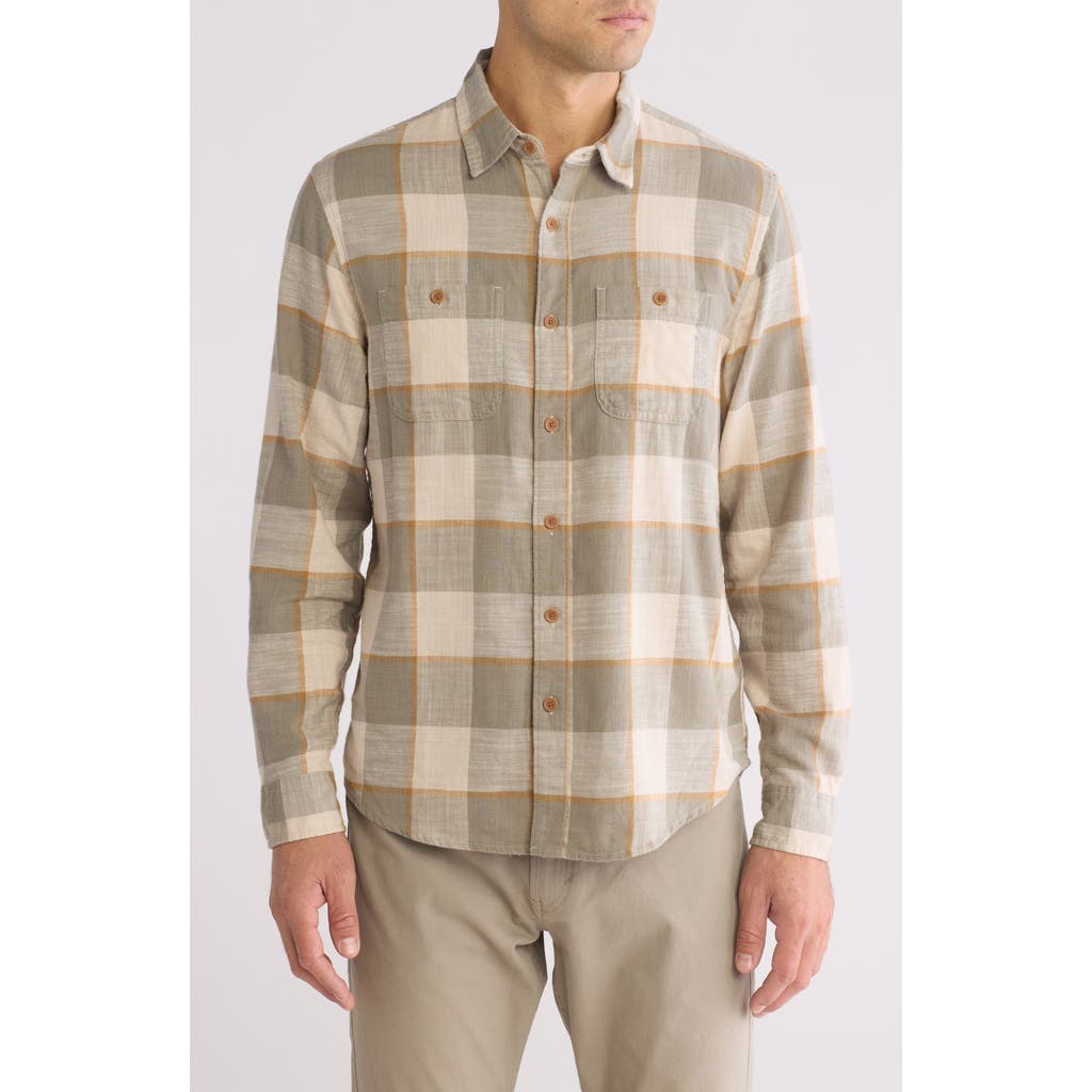 Lucky Brand Mason Plaid Cotton Button-up Shirt In Natural Multi