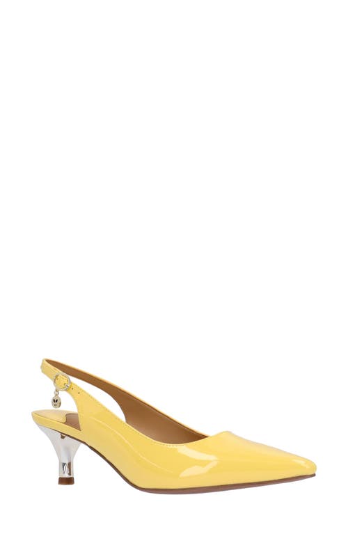 J. Reneé Ferryanne Slingback Pointed Toe Pump in Soft Yellow at Nordstrom, Size 8.5