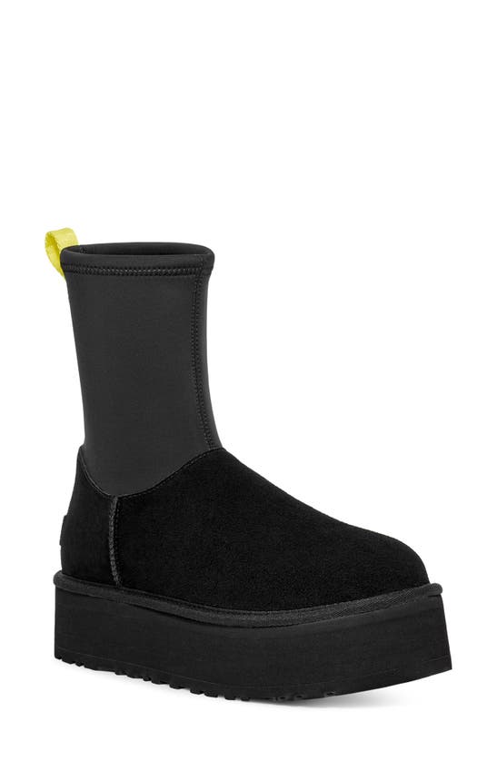 Shop Ugg Classic Dipper Platform Boot In Black