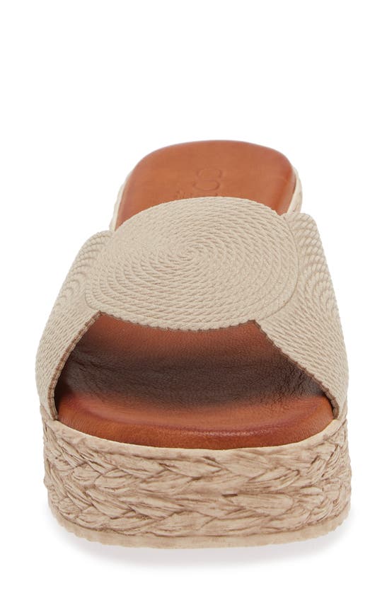 Cordani Britta Espadrille Platform Wedge Slide Sandal In Sand Arena Suede