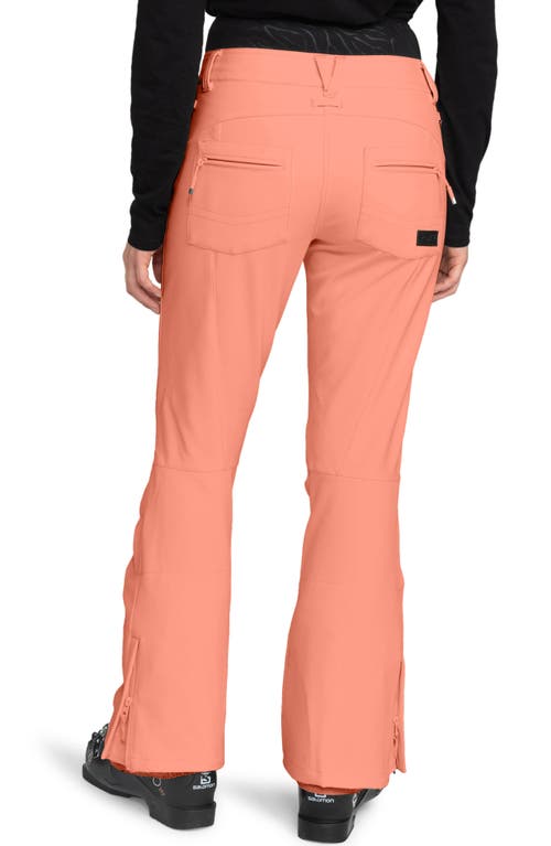 Roxy Rising High Waterproof Shell Snow Pants In Peach Pink