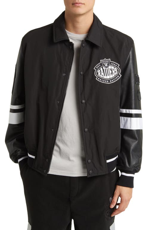 BOSS x NFL Cutback Water Repellent Bomber Jacket in Las Vegas Raiders Black at Nordstrom, Size X-Large